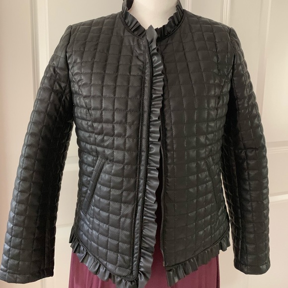 CHICO’S faux leather quilted jacket - Picture 2 of 10